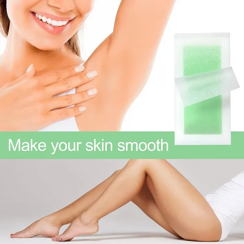 

20pcs Hair Removal Wax Strips Professional Depilation Double Sided Cold Wax Paper Bikini Leg Body Face Summer Beauty Tools