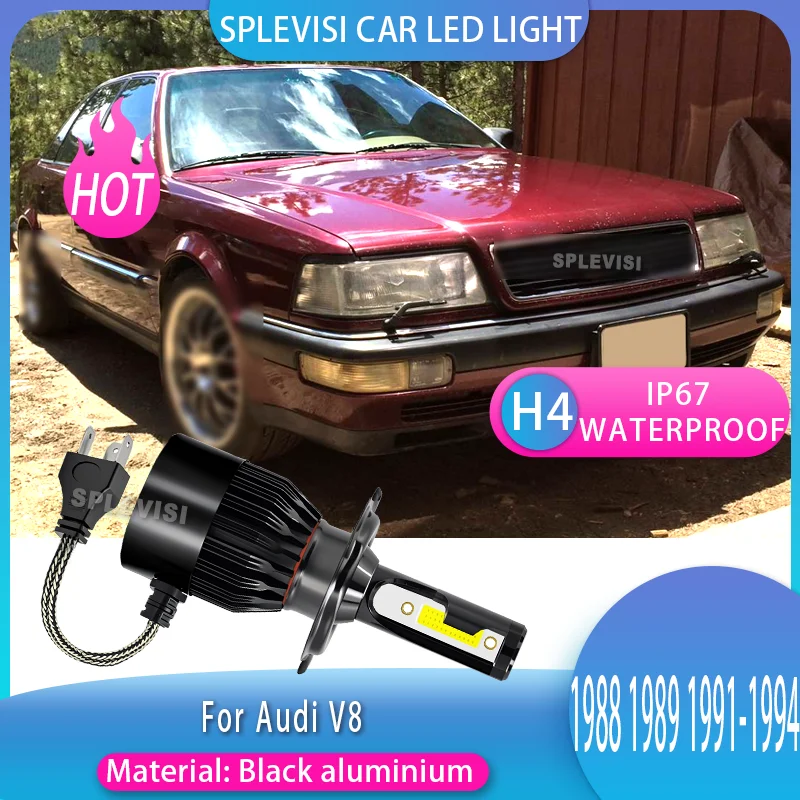 

High Bright 6000K LED Headlight Bulbs, More Visibility for Cars, Trucks, SUVs, Vans For Audi V8 1988 1989 1991 1992 1993 1994