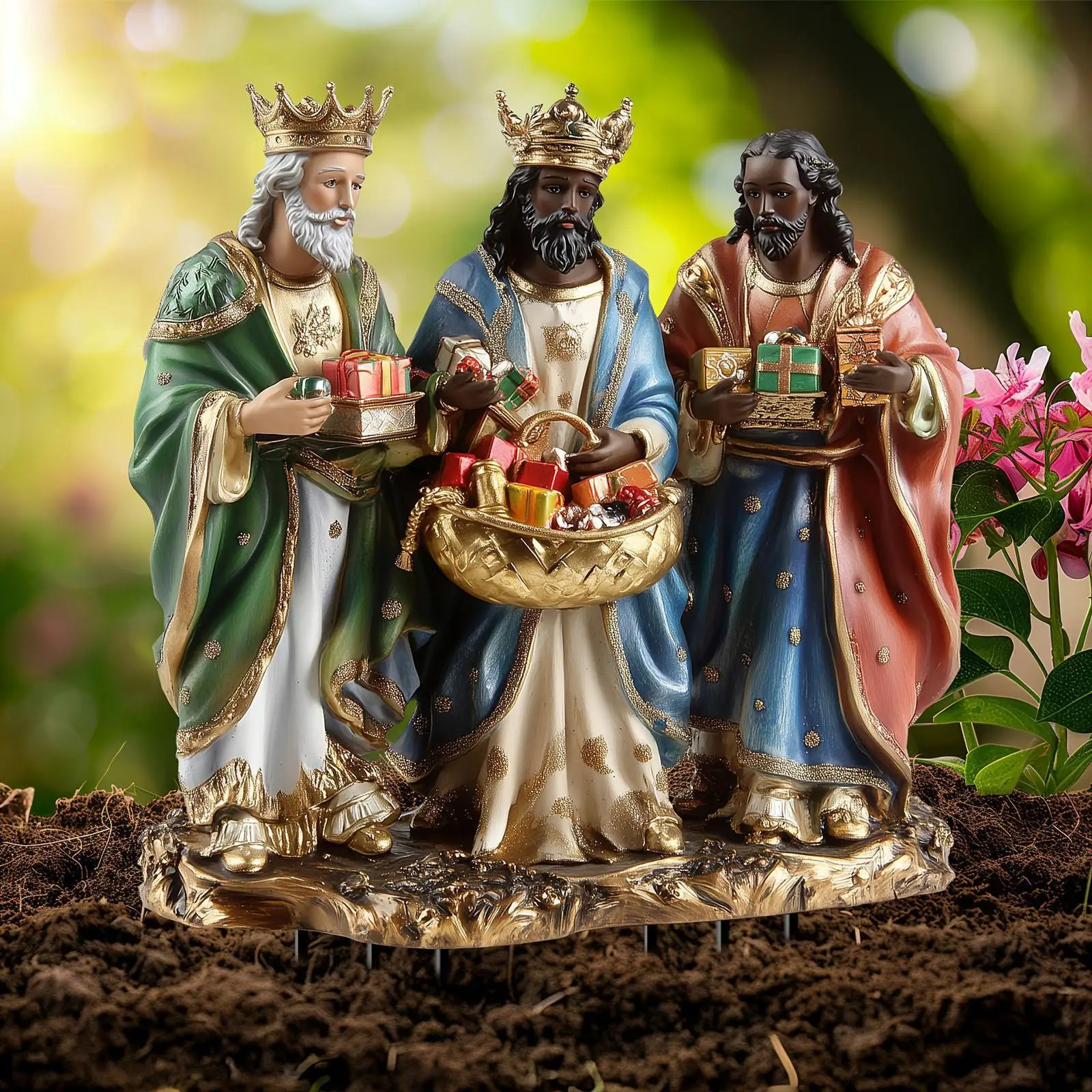 

Garden Wisemen Send Gift Stake Lawn Sign for Pathway Walkway