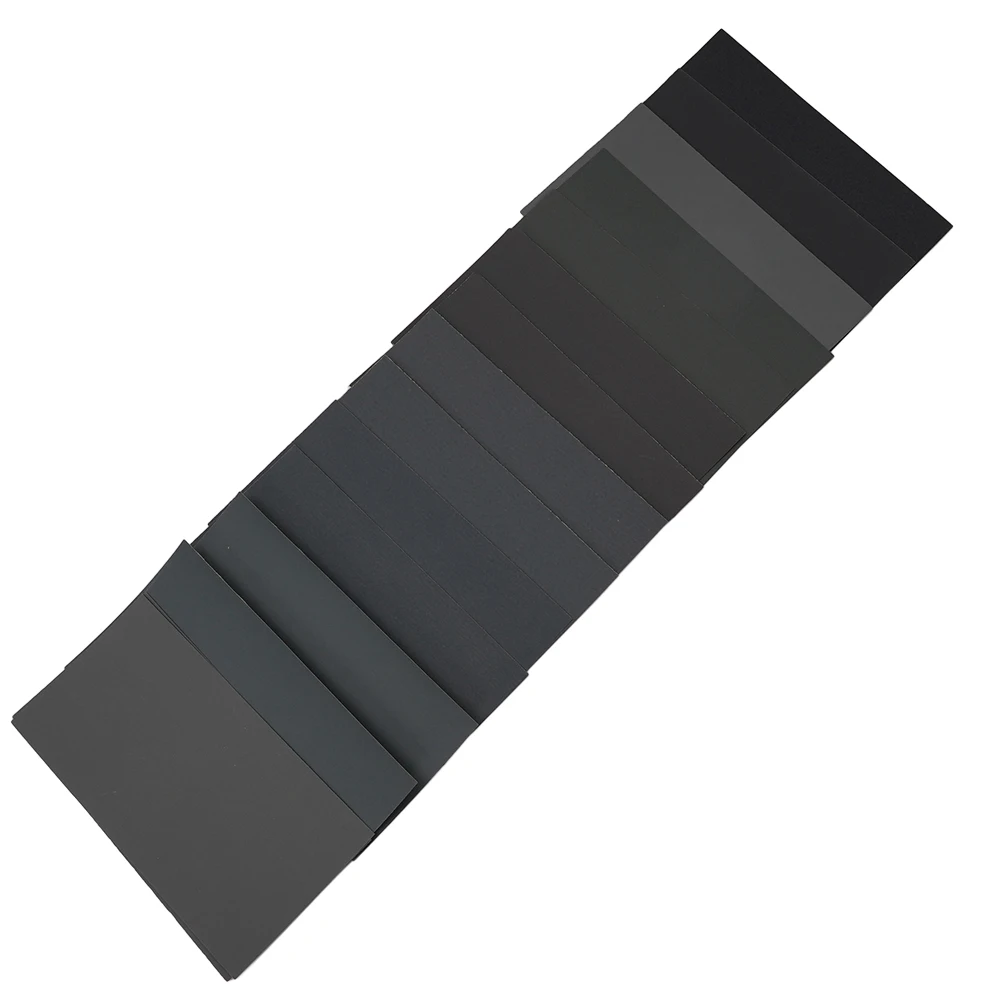 15Pcs Sandpaper 3*5 1/2inch Car Body Ceramic Glass Metal Plastic Sand Grain Stone Varnish Wet/Dry Wood Portable