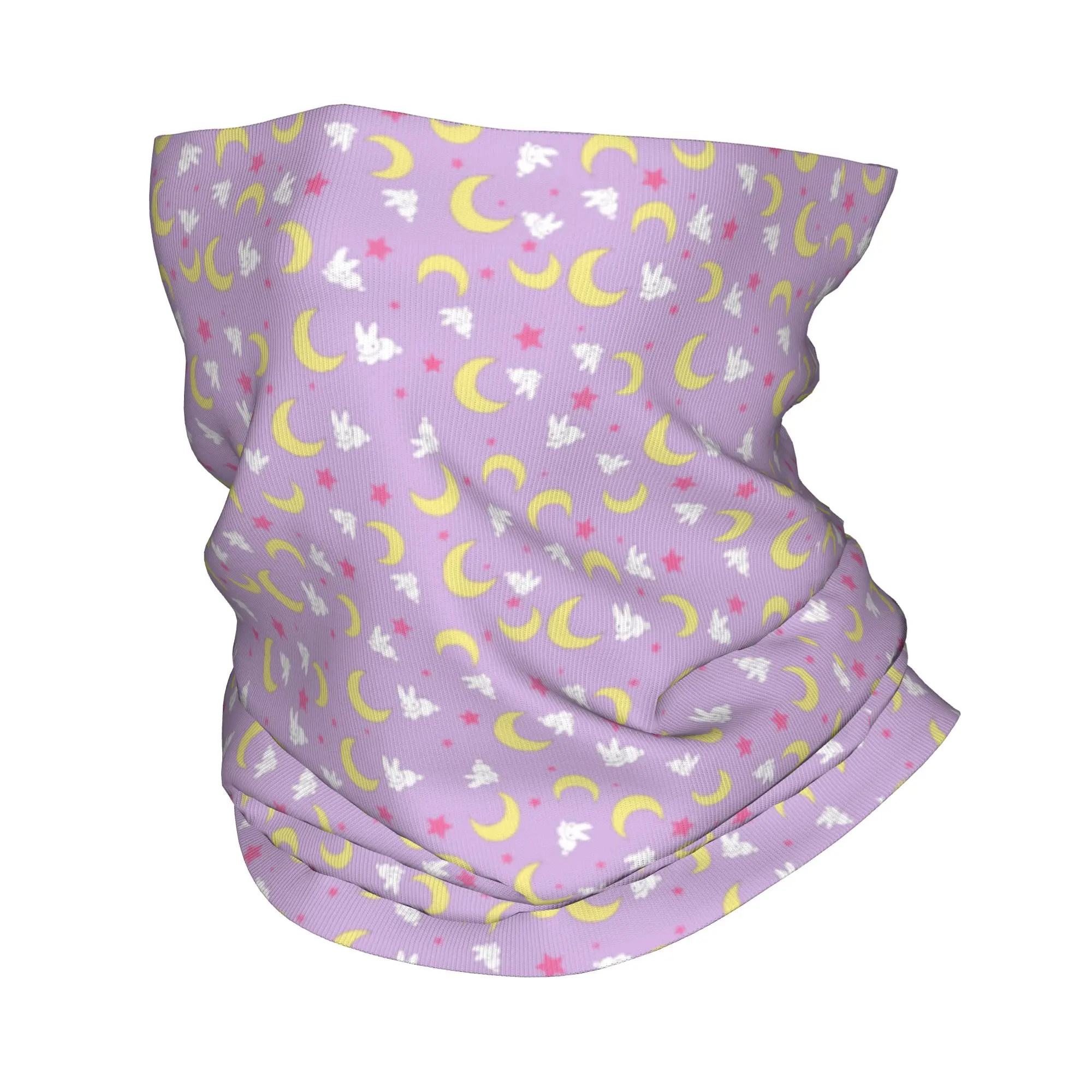 Usagi Tsukino Moon Bandana Neck Gaiter Running Women Wrap Scarf Japanese Anime Sailor Manga Balaclava Warmer Face Scarf Cover