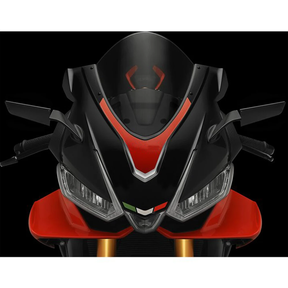 1 Pair Adjustable Motorcycle Front Left Right Wind Swivel Wing Fin Side Rearview Mirror Fit for Aprilia RS660 RSV4 Black