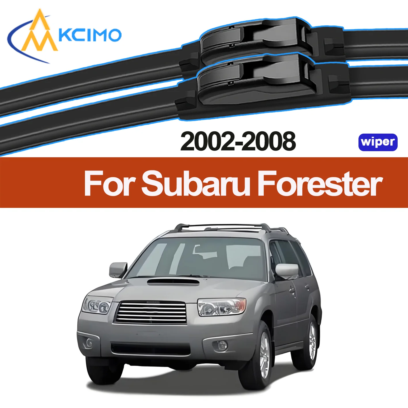 KCIMO 2 pièces nouvelle balai d'essuie-glace avant pour Subaru Forester SG 2002-2008 pare-brise avant essuie-glaces automatiques accessoires de lame 2008