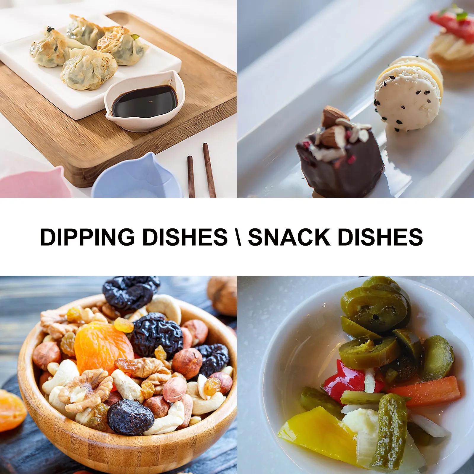 

16PCS Seasoning Dishes Set Leaves Shaped Bowls for Sauce Dipping Appetizer Plates Easy Cleaning Home Picnic Travel Kitchen