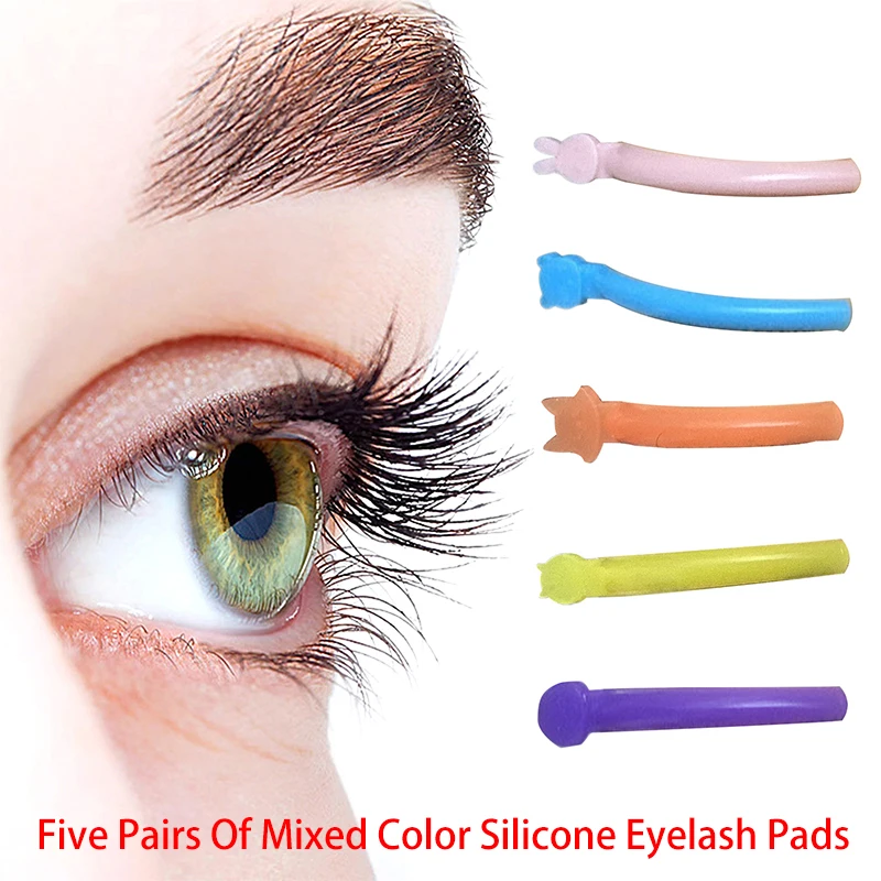 

Mixed Color Animal Shape Glue Free Silicone Eyelash Perm Pads Sticky Lashes Rods Shield Lifting 3D Eyelash Curler Applicator