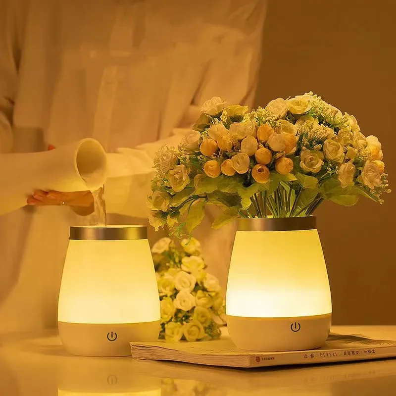 

Creative Bedroom Bedside Small Night Lamp USB Charging Warm Vase Ornaments Dining Room/Living Room Decorative Table Lamp