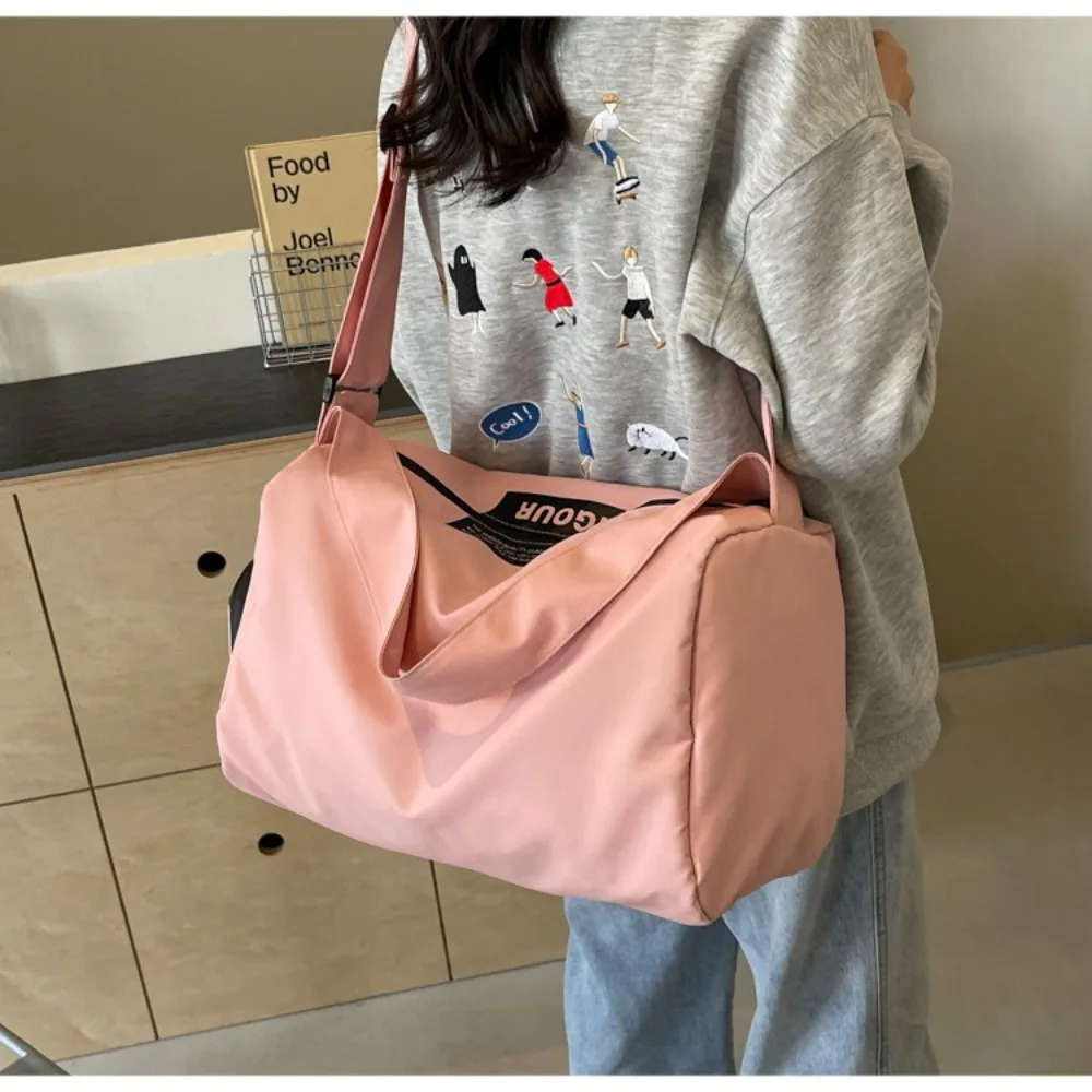 

Дорожная сумка через плечо с отделением для сухого и влажного воздуха, большая вместительная спортивная сумка для фитнеса, отделение для обуви, легко носить с собой