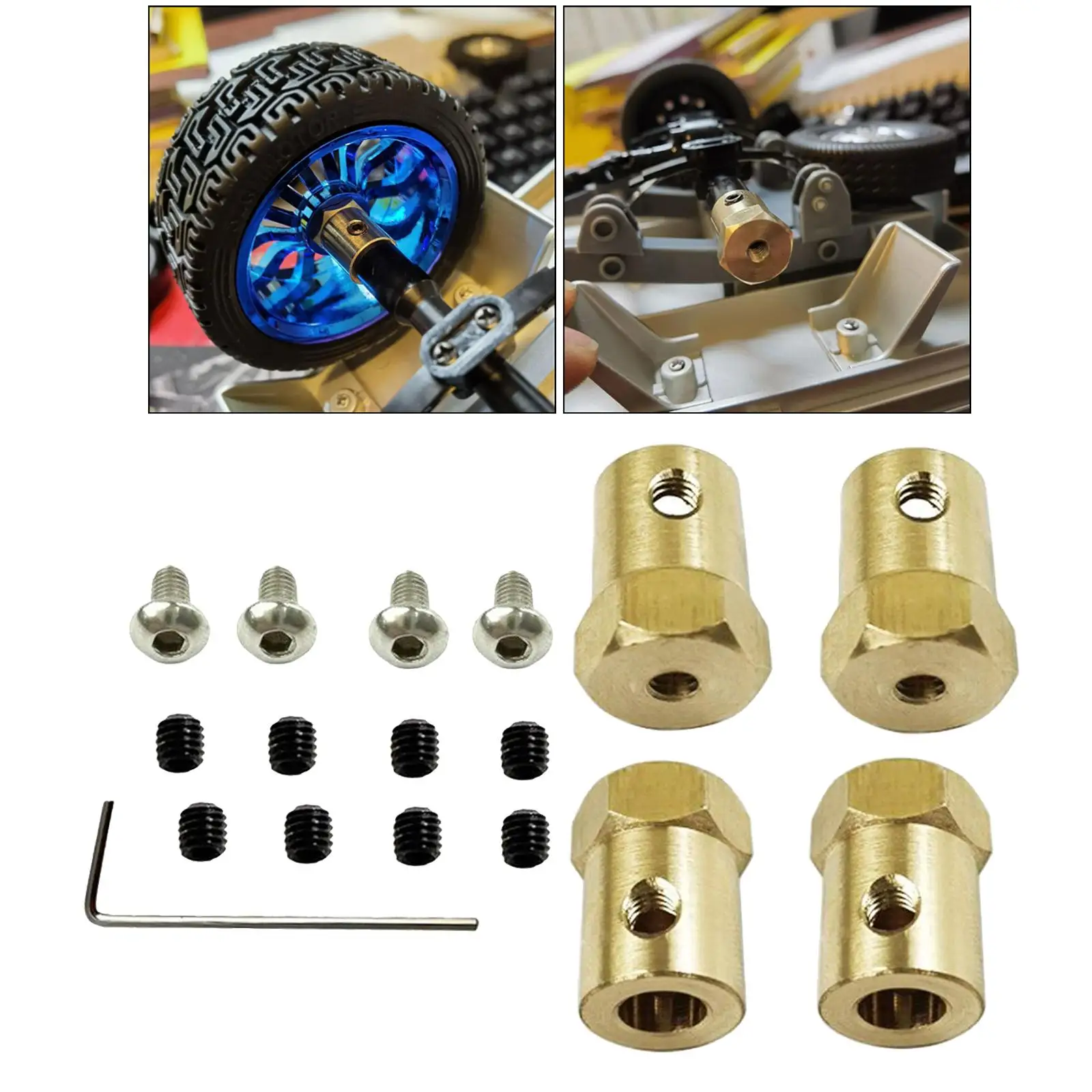 5mm to 12mm Wheel Hub Extension Drive Adapter Combiner Coupler Fit for WPL D12 RC Car Spare Parts