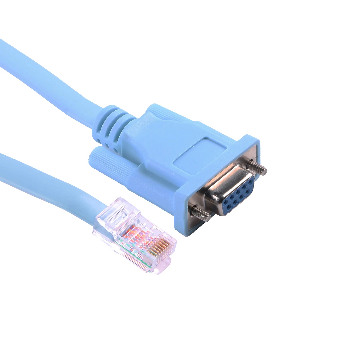 DB9 Console cable for Cisco, DB9 Female  to RJ45 8P8C RS232 Serial Cable for Routers Switches and Firewall 1.8M