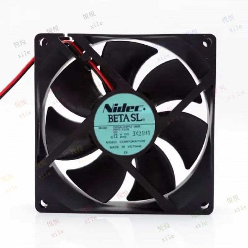 L+  for  Nidec D09A-24PU 06B 9025 DC24V 0.14A 9CM 2-Wire Inverter Cooling Fan