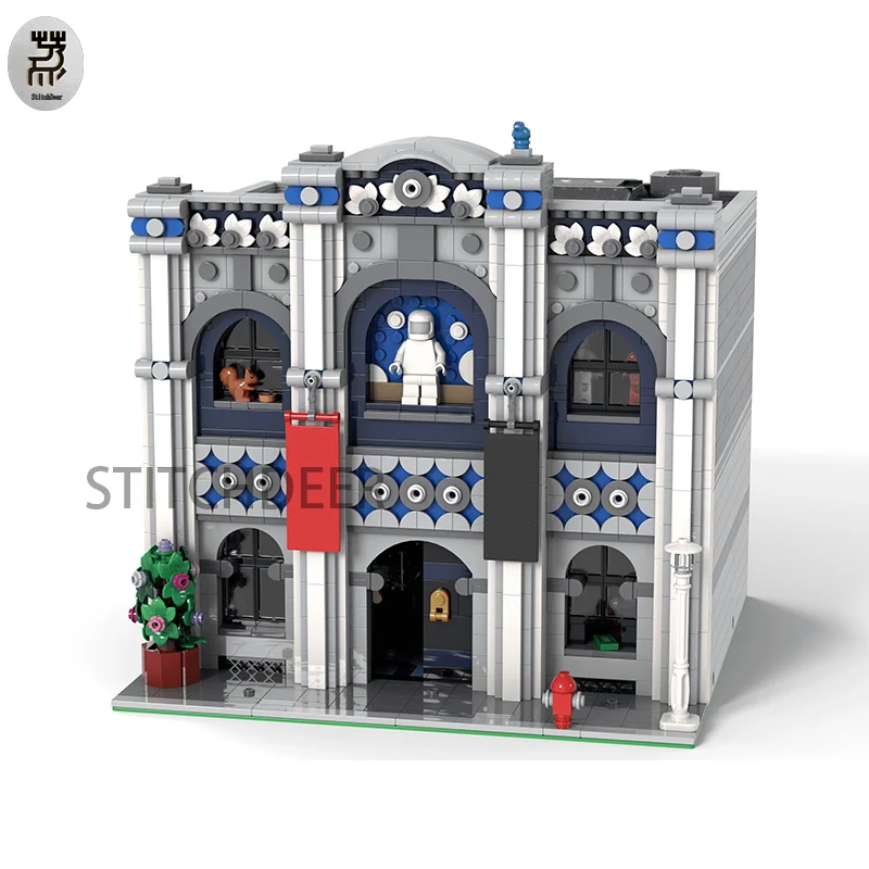 

3001PCS MOC Scenes Modular Architecture Space Museum Building Blocks Puzzle Street View Model Toy Brick Children Birthday Gifts