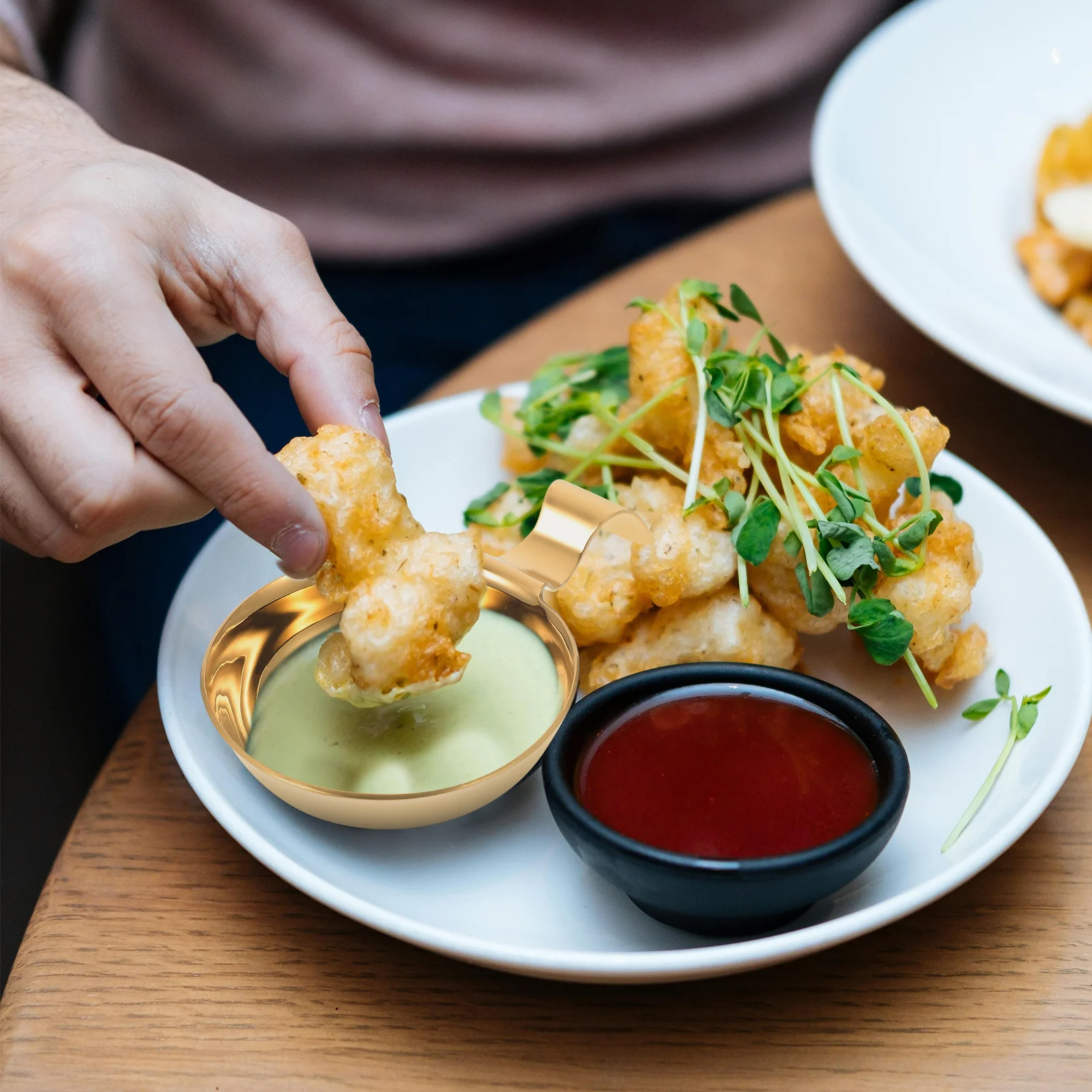 

Stainless Steel Chopstick Holder Sauce Plate Compact Design Kitchen Dining Accessory Sauce Dish with Chopstick Holder