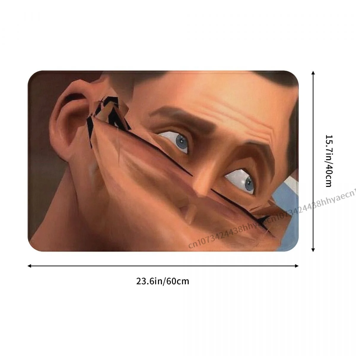Funny Meme Bathroom Mat Team Fortress 2 TF2 Scout Face Doormat Kitchen Carpet Entrance Door Rug Home Decor