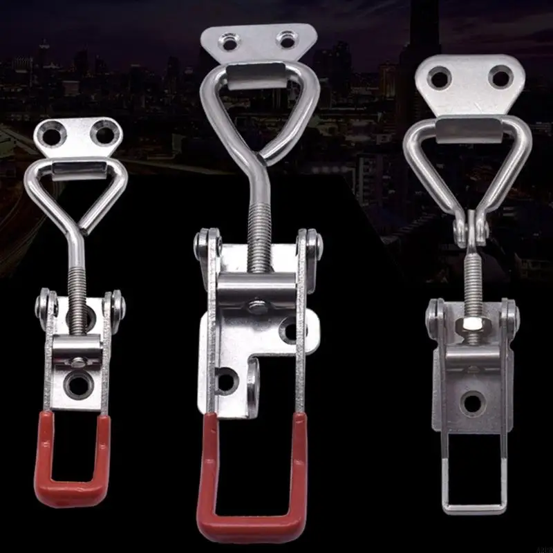 A2UD 1pc Mengguncang penjepit dengan cepat melepaskan tarik perangkat keras penjepit logam tarik latches hasp