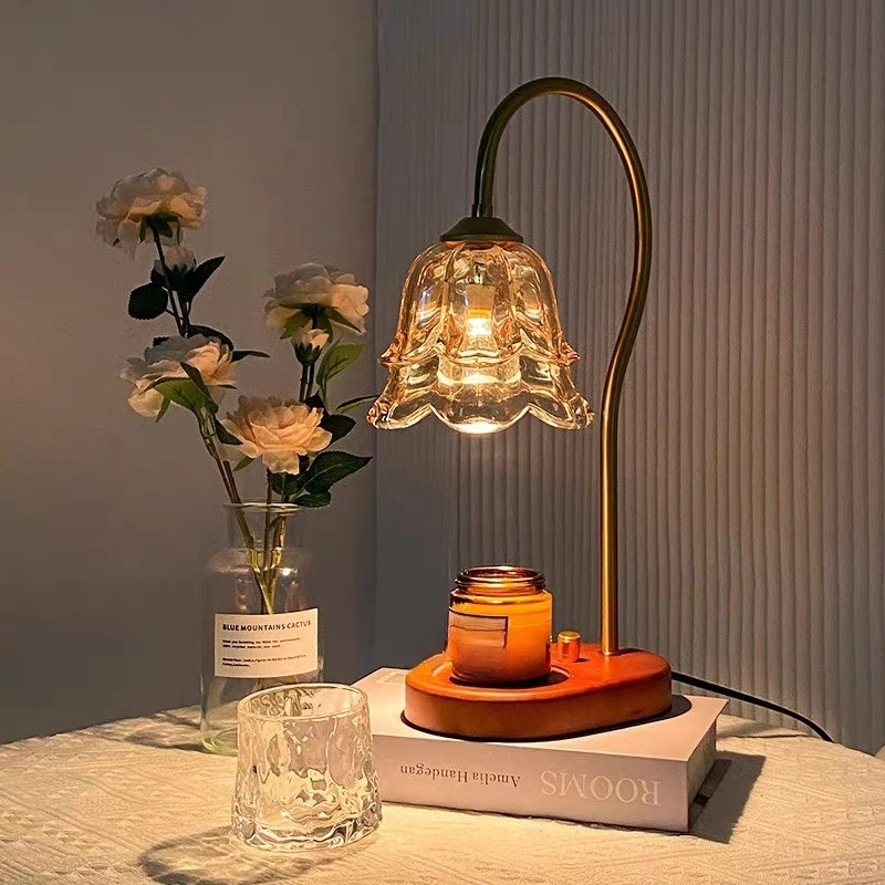 Lily of the Valley aromatherapy wax melting lamp candlestick lamp bedroom bedside French retro