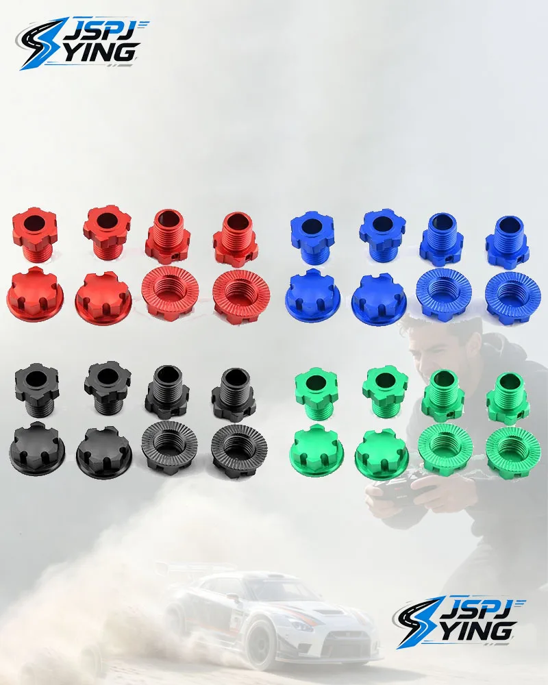 4Pcs Metal 17mm Splined Wheel Hex Hub Adapter #8654, Alloy Upgrade Replacement Parts for traxxas 1/10 E‑Revo 2.0 Maxx 1/8 Sledge