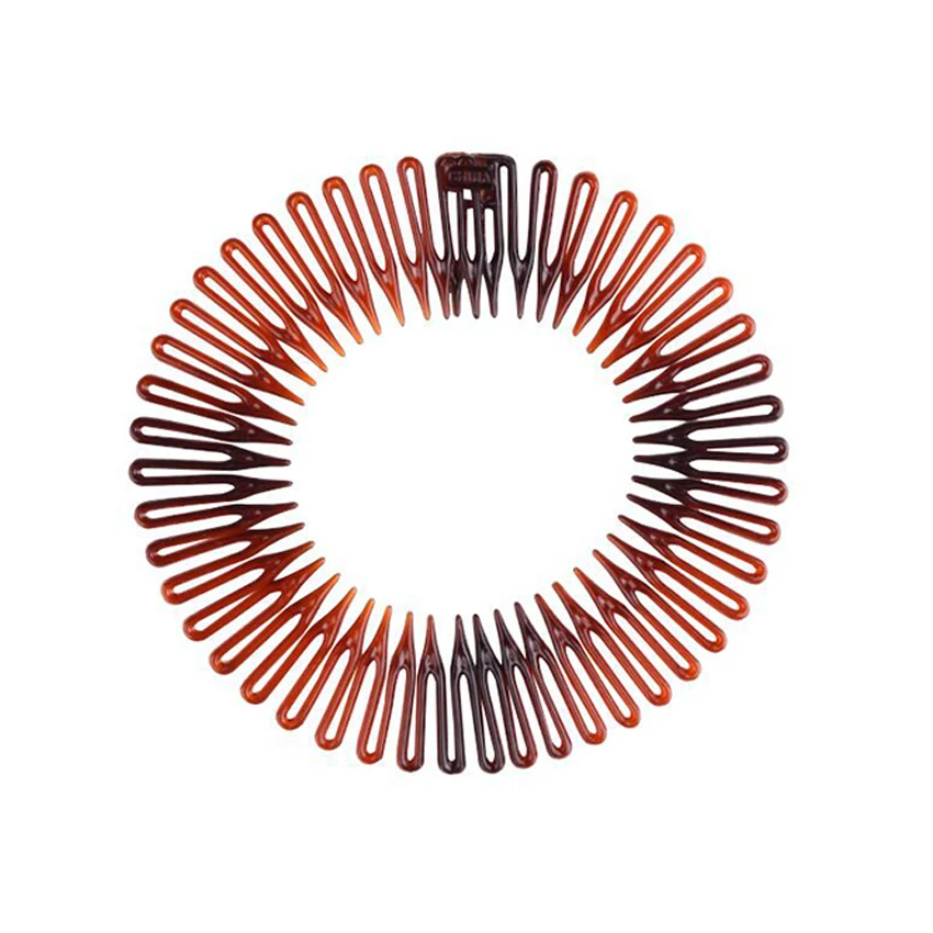Set Di 8 Cerchietti Per Capelli In Plastica Dura – Unisex, Con Pettine A Denti Stretti - 4