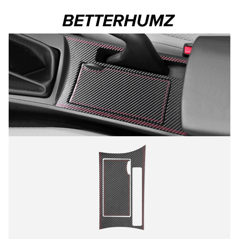 For Mazda 3 Axela 2010-2013 Made of Alcantara Carbon Fiber Center Console Water Cup Panel Trim Sticker Car Interior Accessories