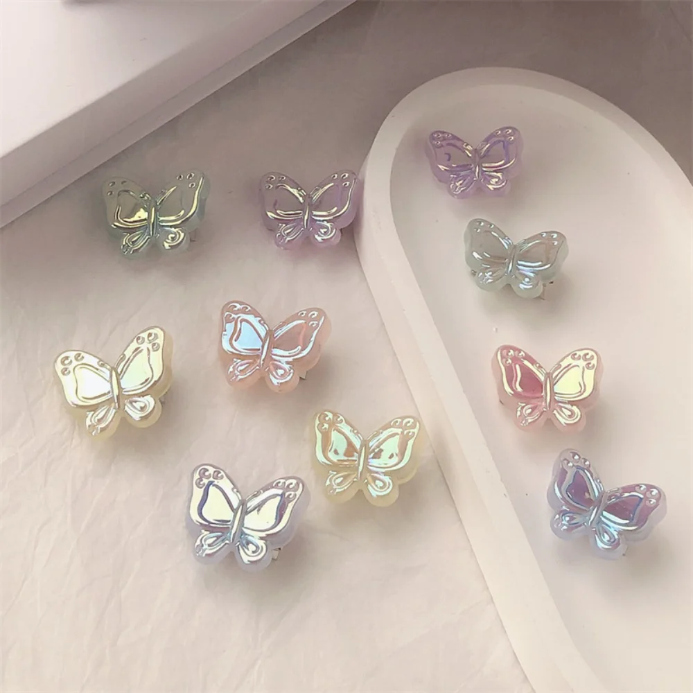 Korean Version of Trendy Metal Resin Butterfly Duckbill Clip for Campus Party New Hairpin 2023 Girls\' Elegant Hair Accessories