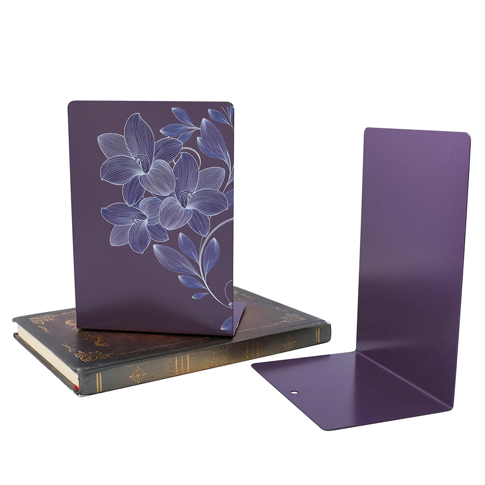 The Elegant Purple Flower Heavy Metal Durable Bookshelf Is a Must-Have for Book Lovers, Enhancing the Taste of the Space!