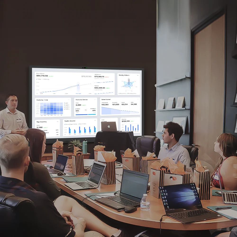 Zakelijke apparatuur Interactief touchscreen Indoor Digital Signage Smart Conference Interactief whiteboard