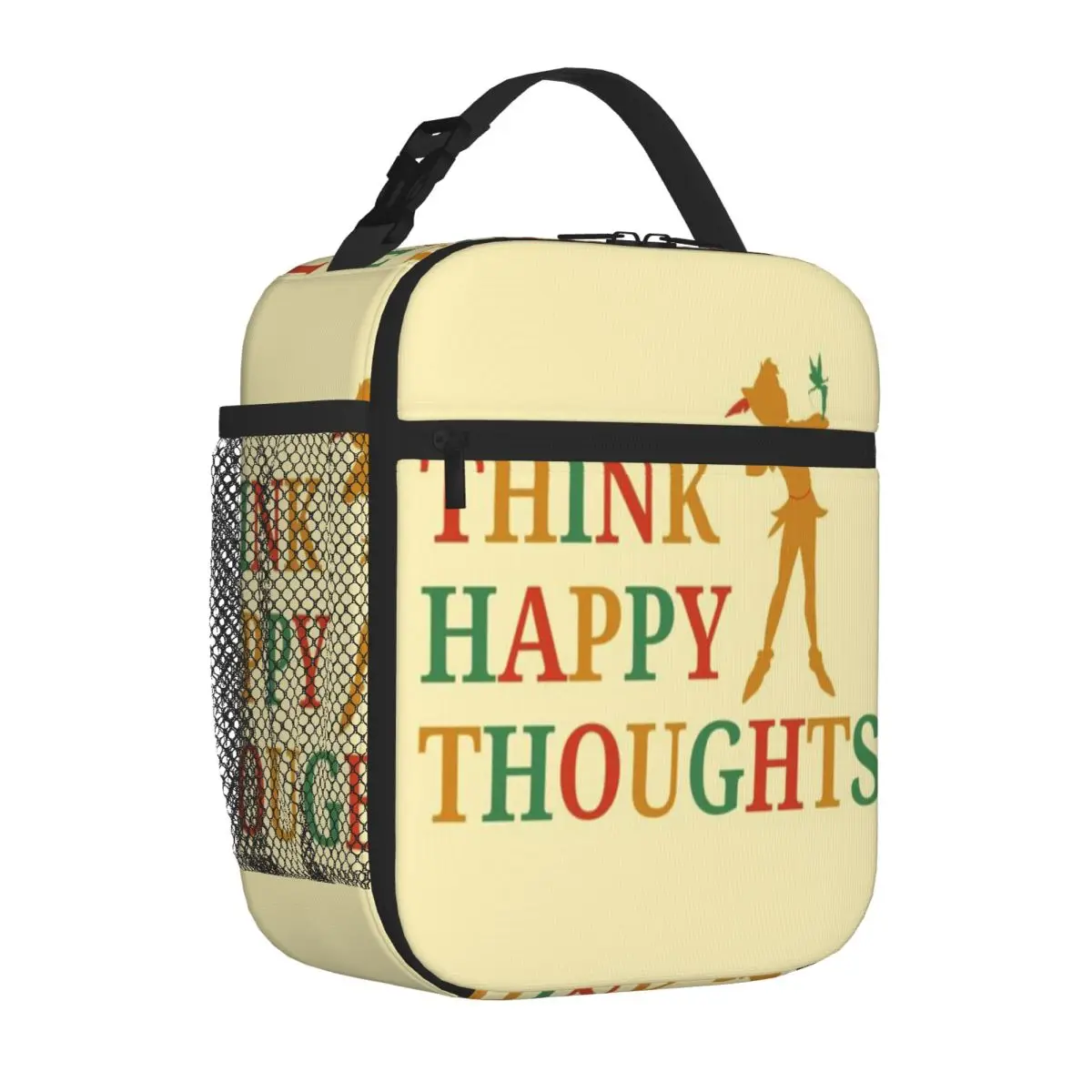 Bestselling Any Happy Little Thought Minimalist Waterproof Lunch Bag Grocery Carry Waterproof Lunch Bag