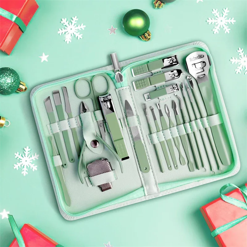 Set di Manicure Set di tagliaunghie per Pedicure 7/32 pezzi di strumenti professionali per la cura delle unghie del viso e delle unghie dei piedi cura delle unghie