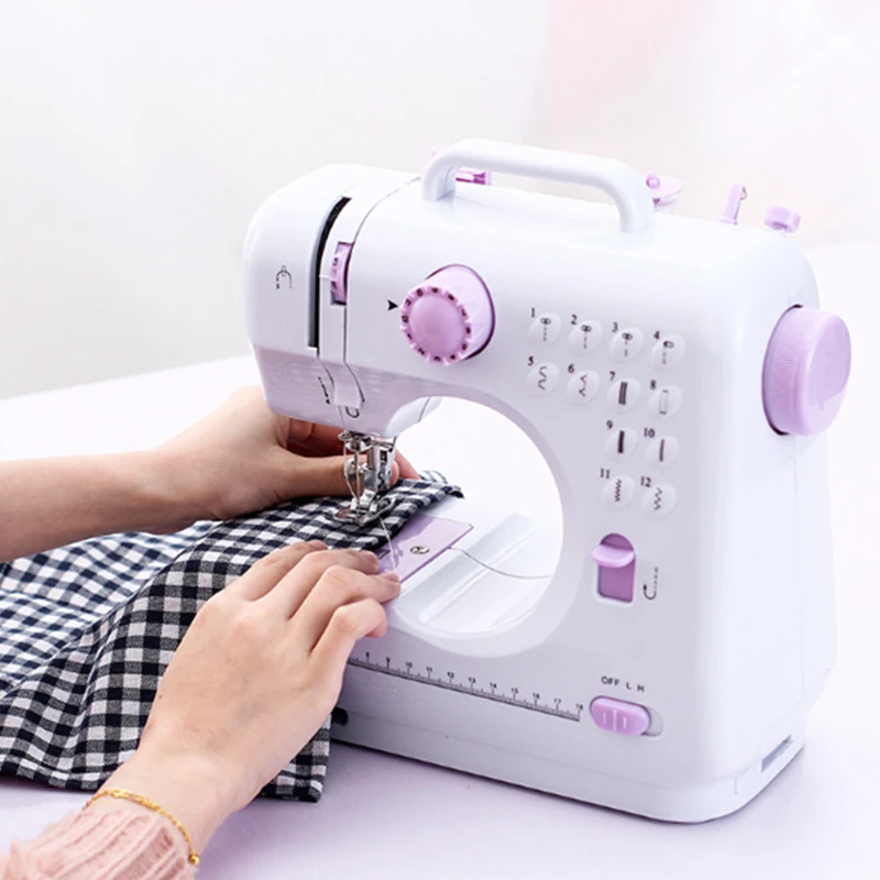 FHSM-505 Multi-function Household Leather Stitching Tailoring Buttonhole Mini Electric Sewing Machine for Cloth