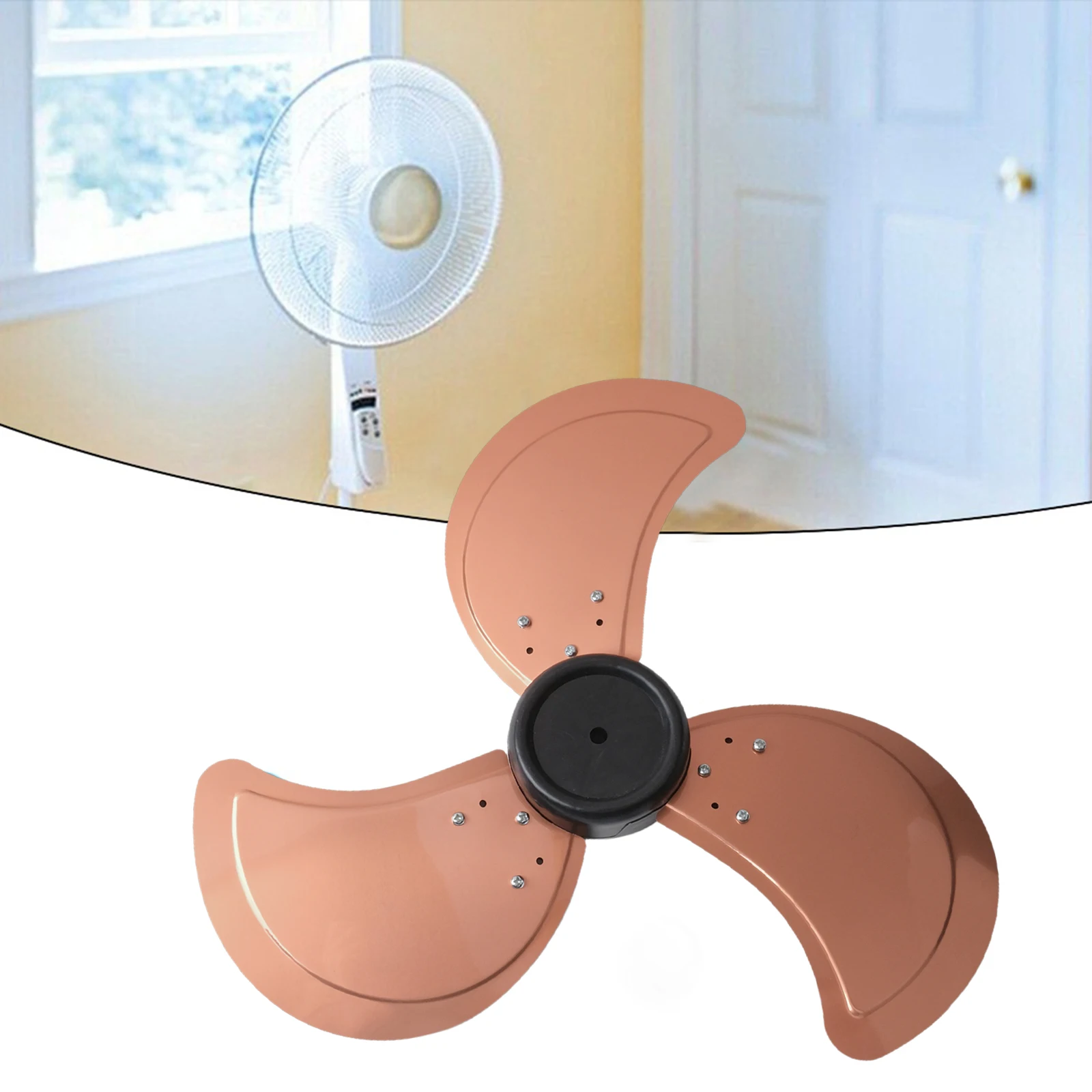 Easy To Disassemble 16 Inch Fan Blades Electric Fan Blades 3-Blade Design Easy Installation High Temperature Resistance