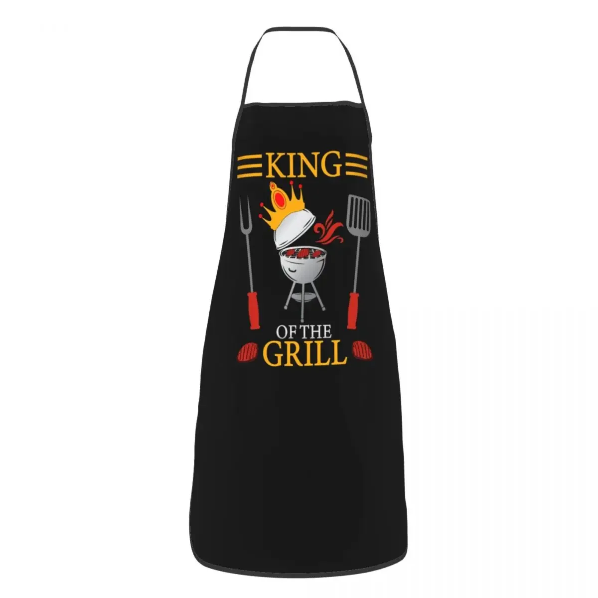 BBQ Master King Of The Grill Bib Apron 01 Women Men Unisex Kitchen Chef Barbecue Lover Tablier Cuisine for Cooking Baking