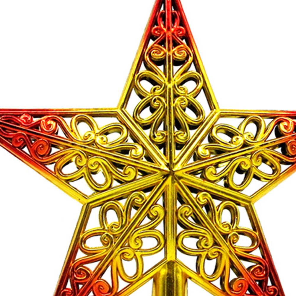 

2 Pcs with Lights Christmas Tree Top Star Country Decorations Pendant Ornament Ornaments for