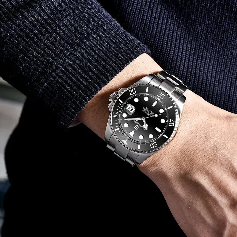 2026 New Pagani Design PD-1639 Mens Submariner Style Diving Watch Automatic Mechanical Wristwatch Two-tone Stainless Steel Band