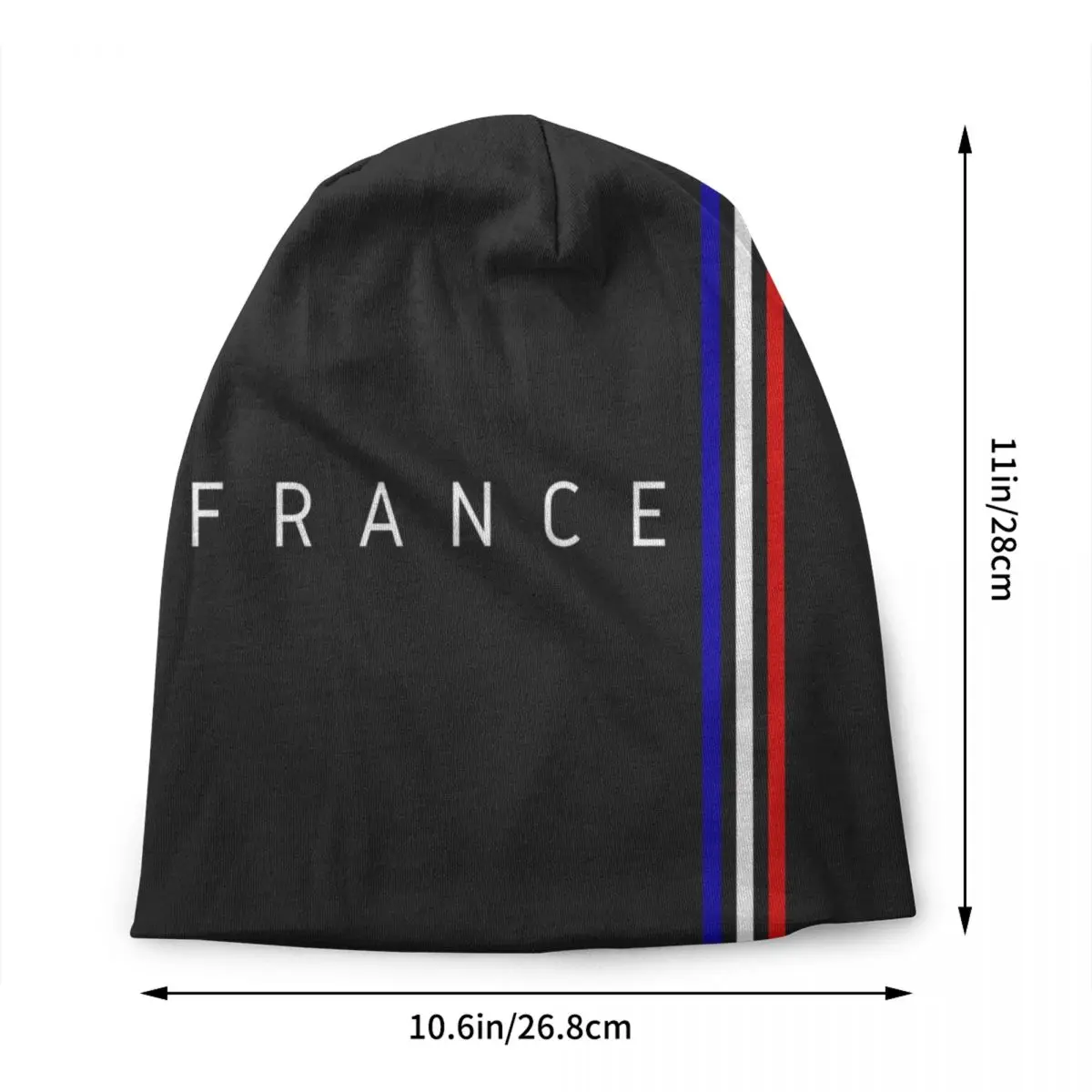 Custom French Flag France Pride Skullies Beanies Caps Unisex Winter Warm Knit Hat Adult Patriotic Bonnet Hats Outdoor Ski Cap