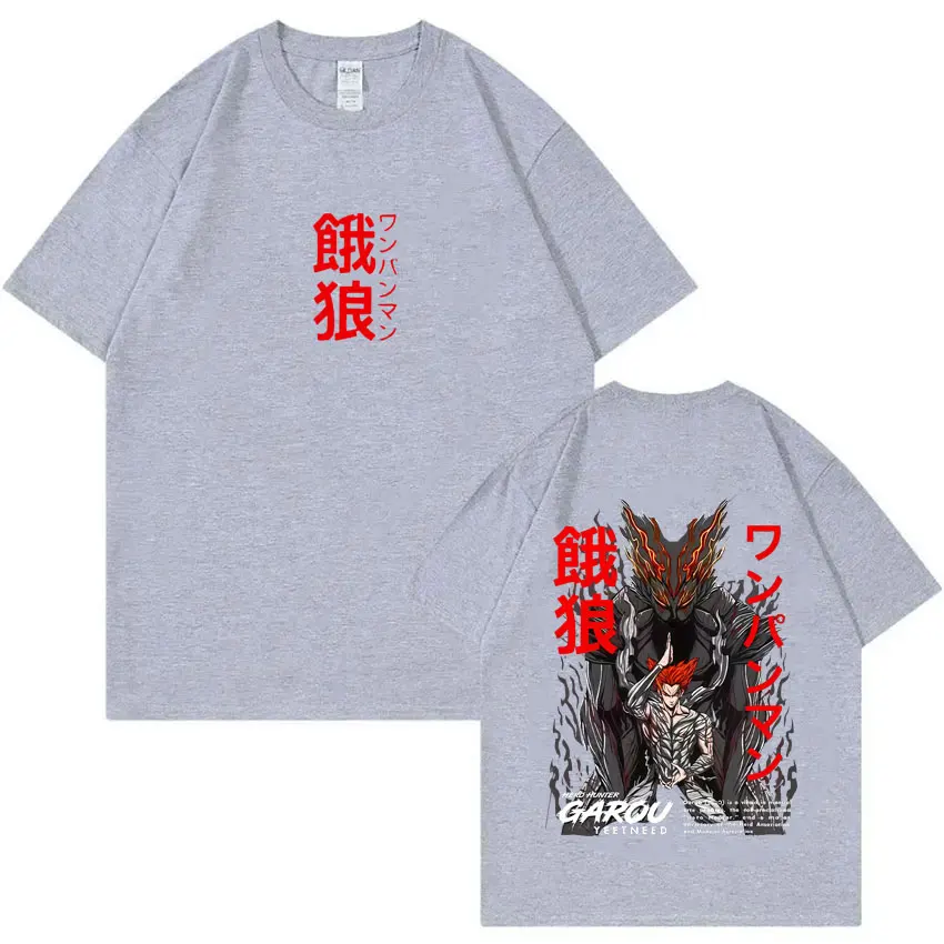 أنيمي واحد لكمة رجل Garou الجرافيك تي شيرت الرجال النساء الكرتون مانغا المتضخم تي شيرت الذكور عادية عالية الجودة القطن التي شيرت بلايز