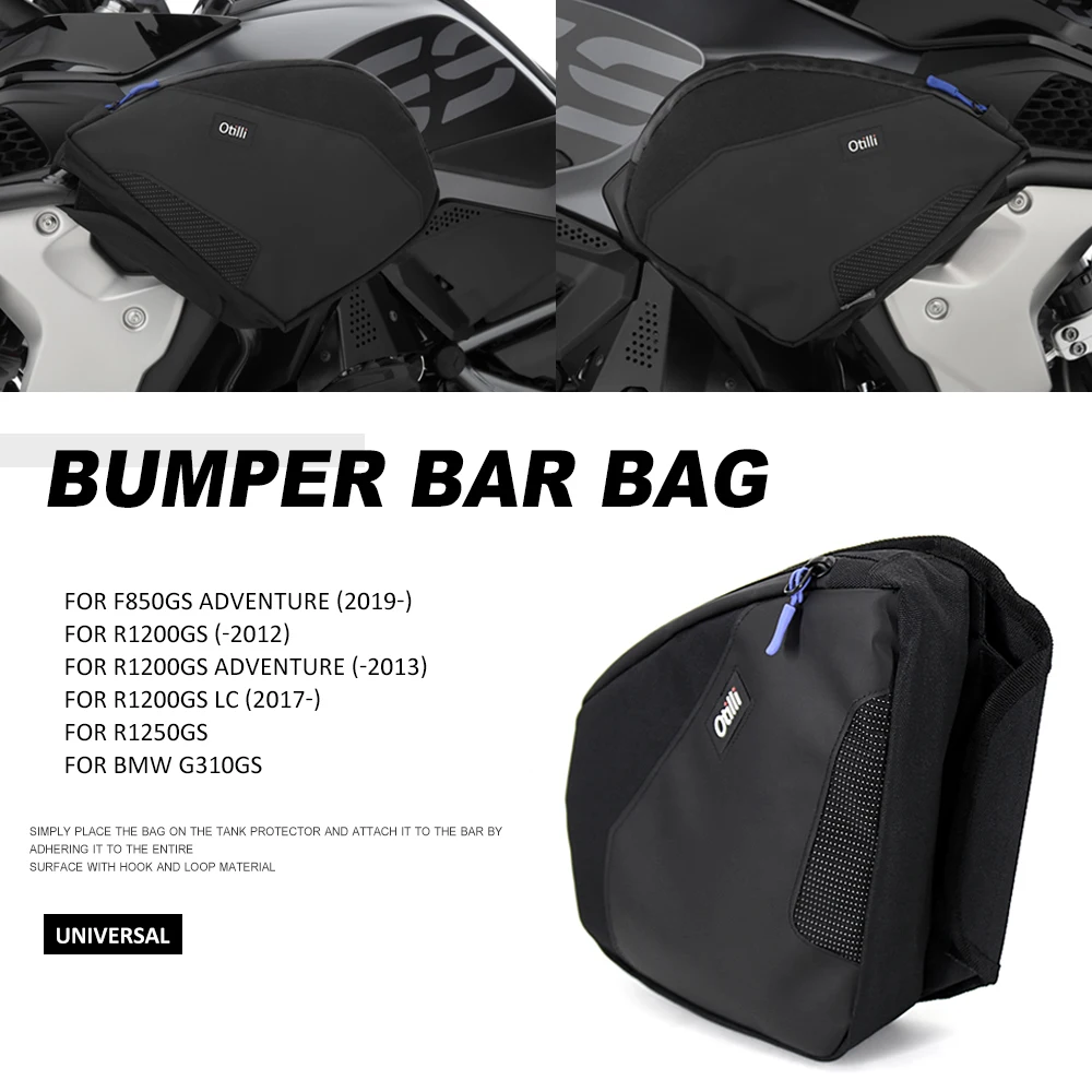 For BMW G 310 GS R1200GS LC R1250GS F 850 GS Adventure Saddlebag Frame Crash Bars Waterproof Bag Bumper Placement bag Logo