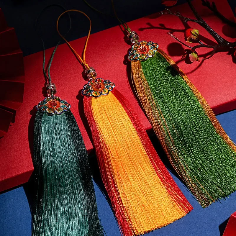 1PC Crafts Silky Tassels Butterfly Love Flower Double Color Tassel Fringe for DIY Crafts Bookmark Jewelry Making Accessories