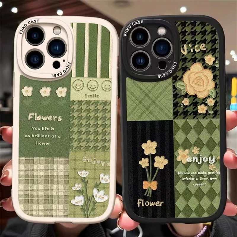 Flower Case for Realme C53 C35 C55 C21Y C25Y C30 C33 C11 C12 C15 XT C21 5 5S 6i 6 7I 10 8 Pro Soft Lambskin TPU Shockproof Cover