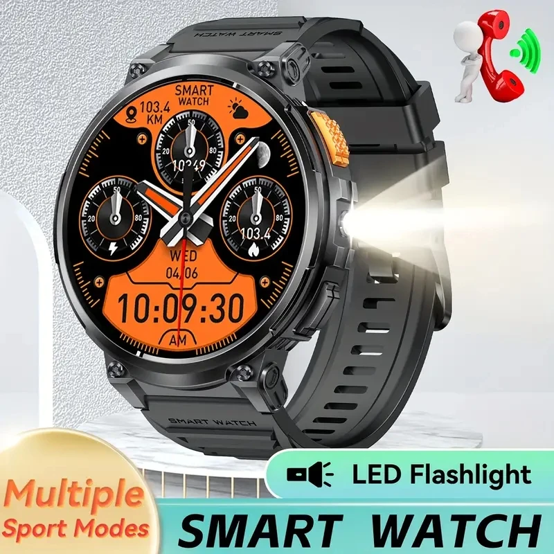 

Смарт-часы LIGE мужские водонепроницаемые, экран 1,85 дюйма HD, Bluetooth, 730 мАч