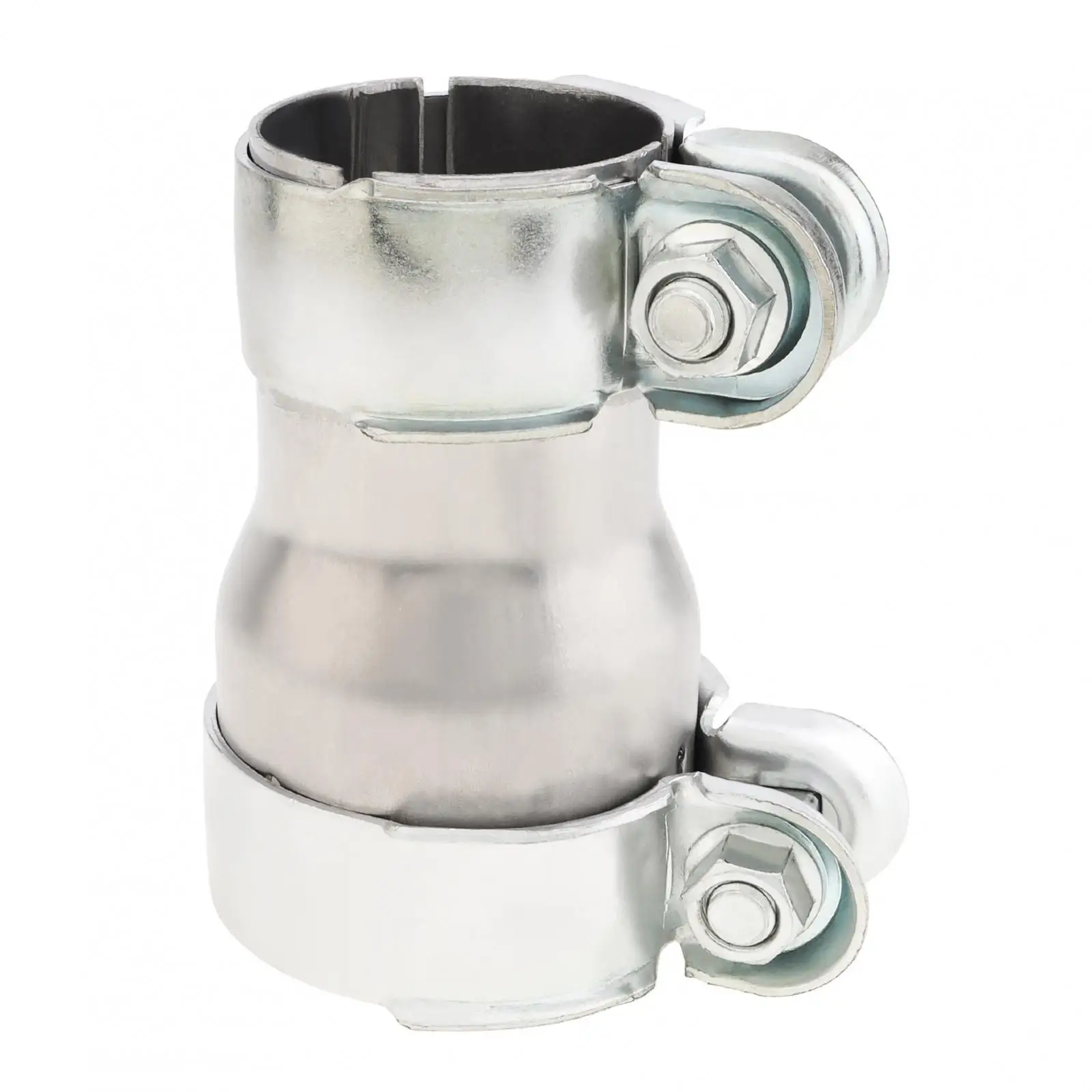 2.5 to 3 Inch Double Clamp Reducing Pipe Exhaust Adapter, Carbon Steel Exhaust Pipe Adapters