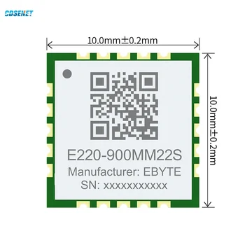 CDSENT LoRa LLCC68 kablosuz modülü 868MHz/915MHz düşük güç 22dBm 5.5KM E220-900MM22S küçük boyutlu anten damga delikleri SPI