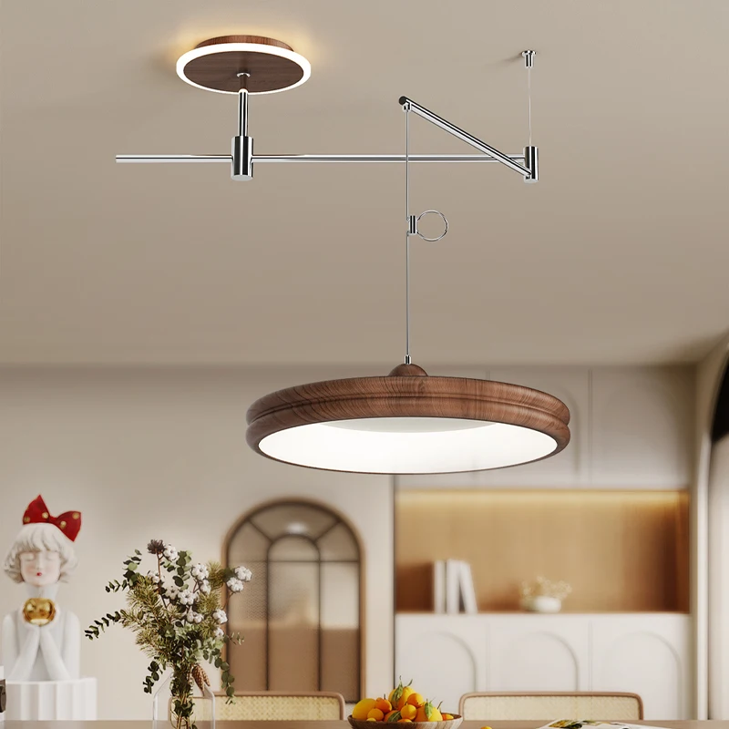 

Scalable Restaurant Dining Table Pendant Light Movable Chandelier For Bar Table Kitchen Indoor Loft Swing Arm Hanging Lamp Decor