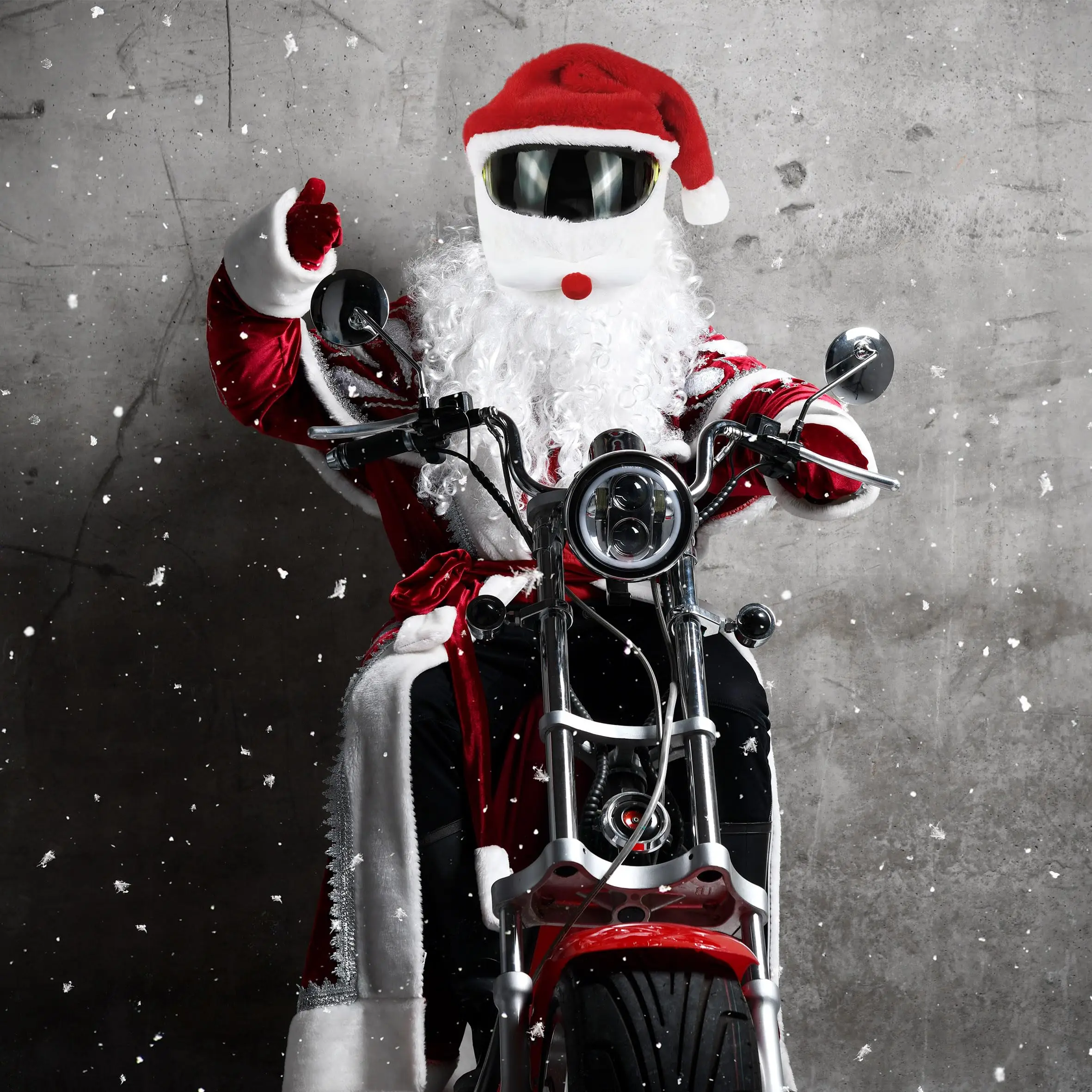 Topi Helm Motor Natal & Hallow - Santa Hat Plush ulasan dan harga