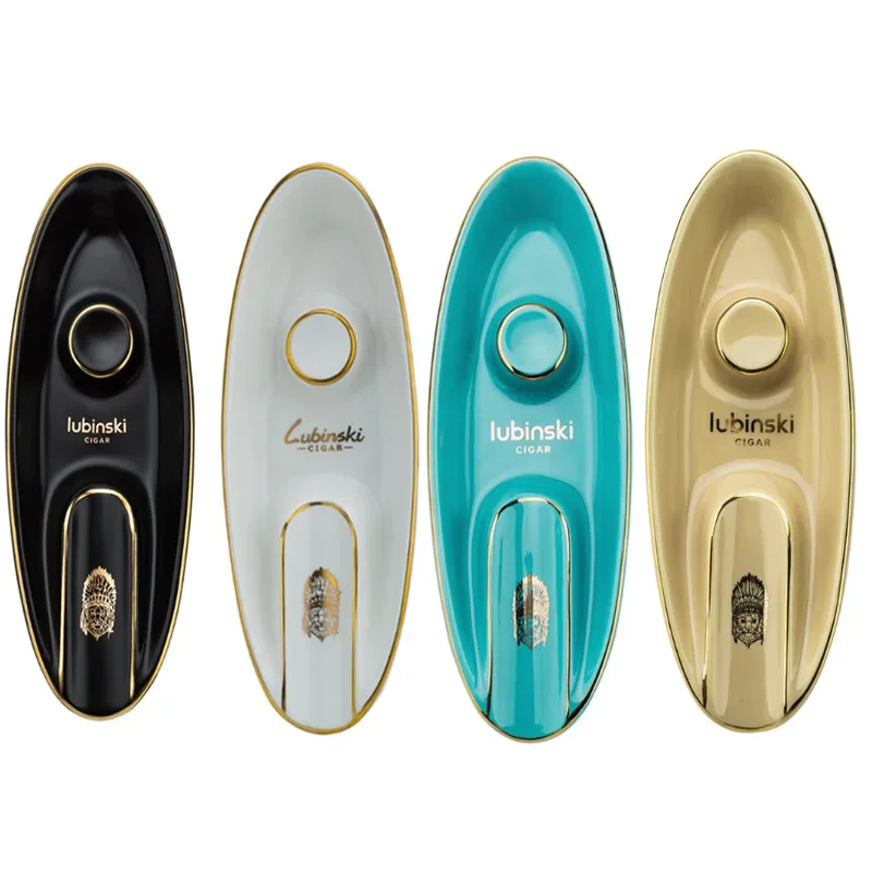 

Портативная керамическая пепельница для сигар в форме корабля с золотым покрытием, аксессуары для курения, товары для дома