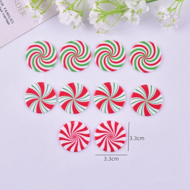 Mix 10pcs/pack Christmas Colorful Candy Acrylic Charms for Earring Necklace Jewelry DIY Making