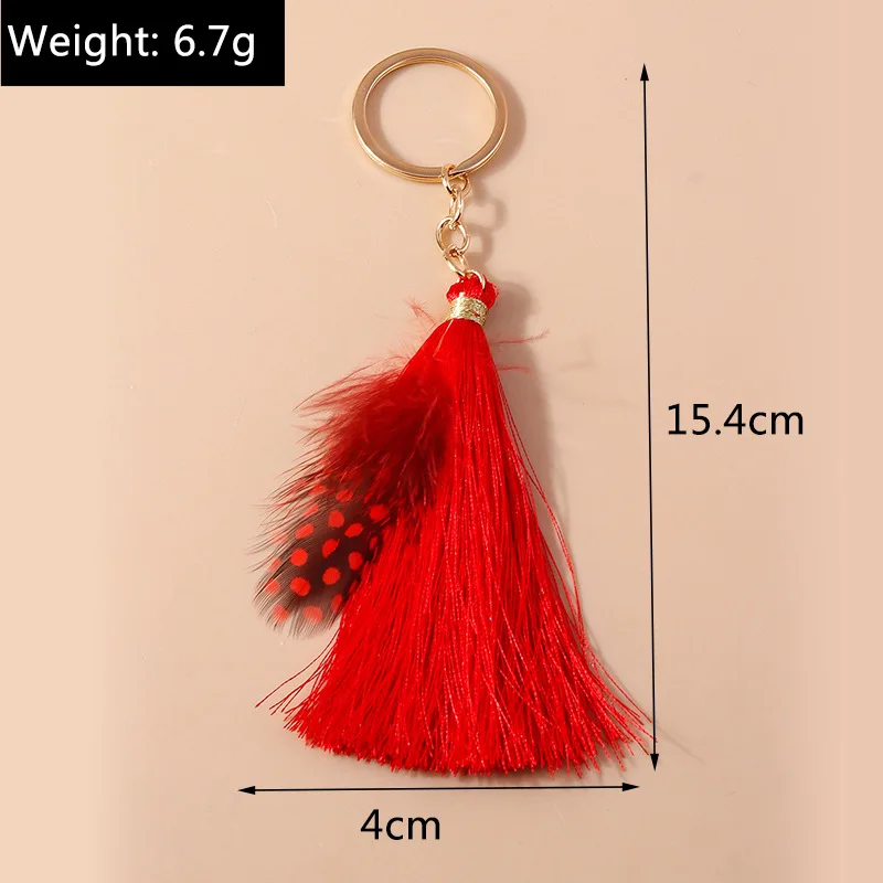 Aihua Boho-Traumfänger-Schlüsselanhänger mit großen Federn für Damen und Mädchen, Handtaschenanhänger, Traumfänger-Schlüsselanhänger, Schmuck, Geschenke – Detail 9