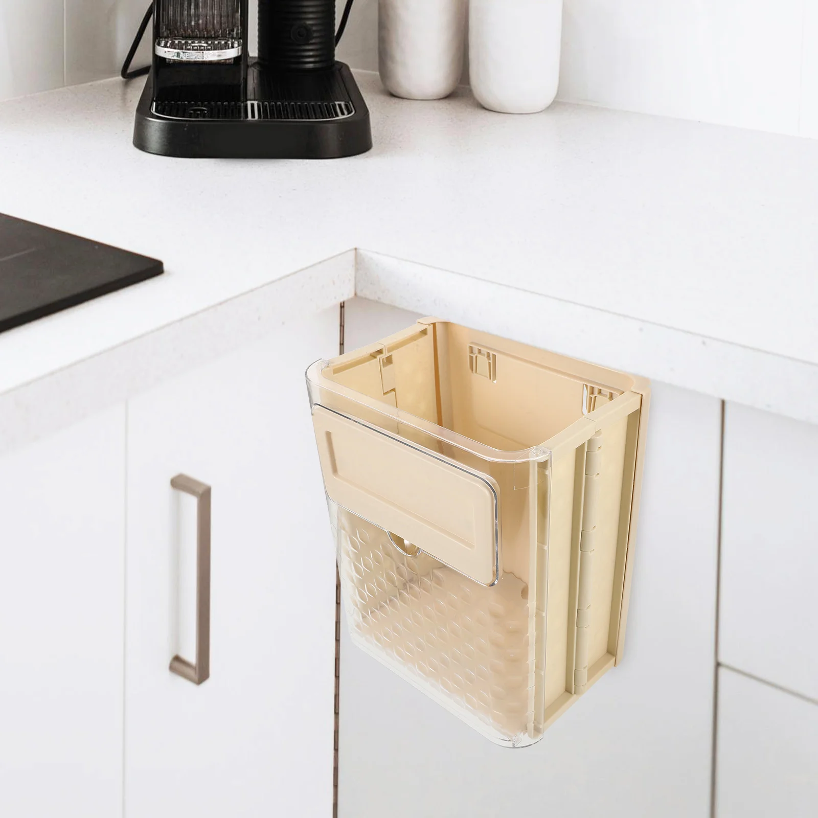 

Kitchen Wall Trash Basket Stylish Modern Design Hanging Foldable Garbage Bin Simple Practical for Home Dorm Use