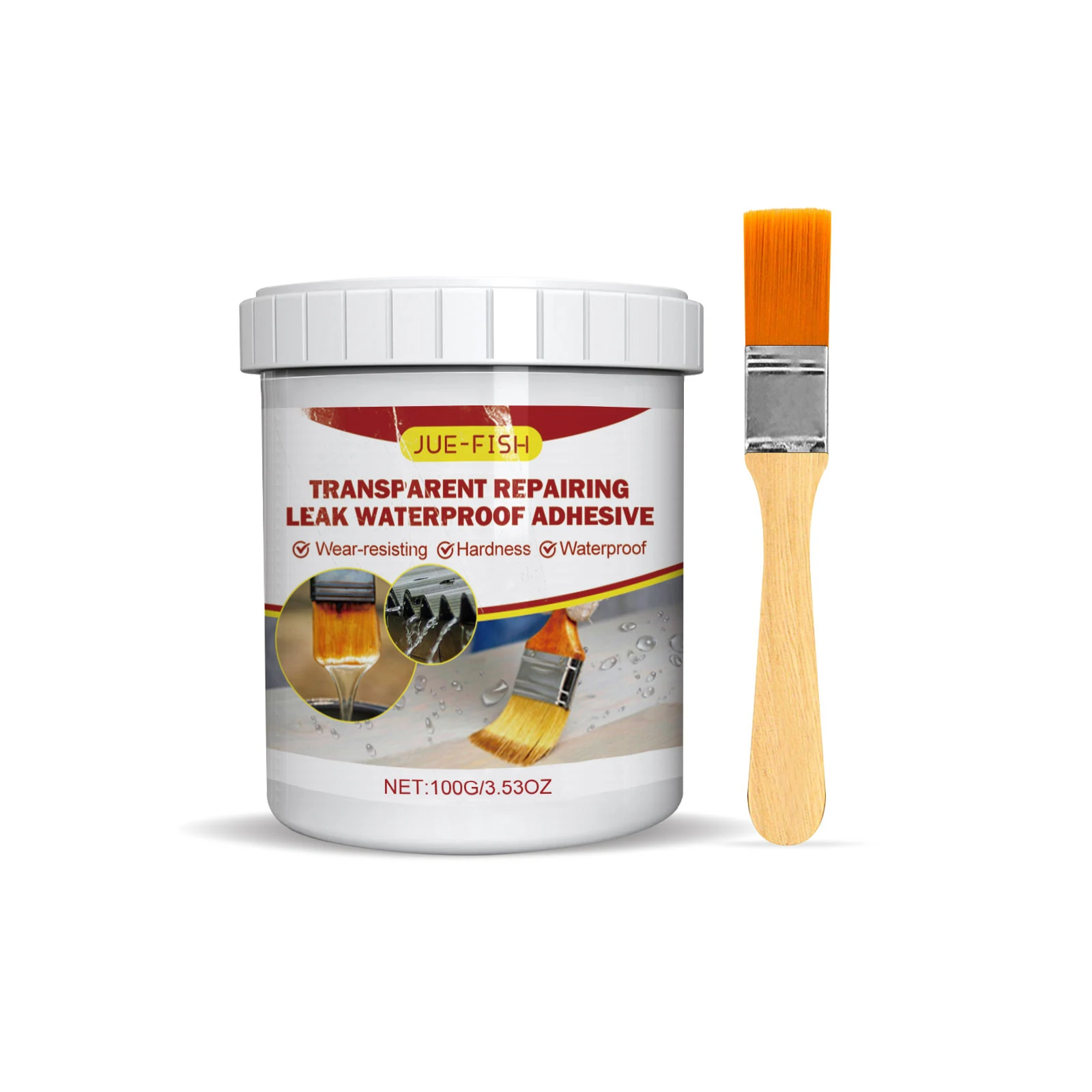 Transparent Leak Proof Waterproof Glue Tile Free Bathroom Kitchen Floor Tile Coating Waterproofing Agent, Invisible Liquid Sealant Anti Leakage Sealer Coating For Exterior Wall Roof Balcony Shower Toilet Window Sill Pipe Repair Household Supplies Kit Set