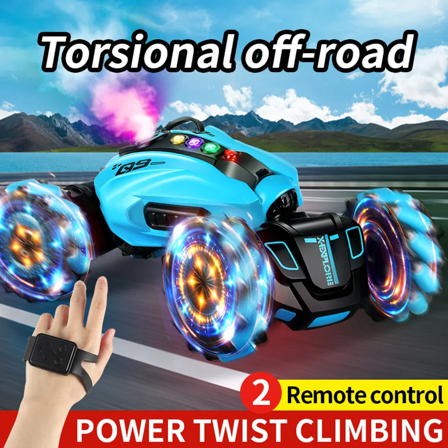 RC Drift Car 2.4G 4WD Remote Control Climbing Cars Gesture-Sensing Dual Control Outdoor Cars Toys With LED Lights