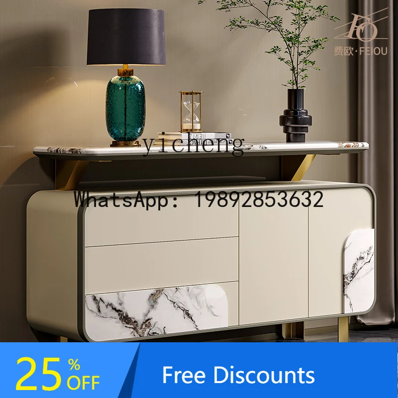 

X1 light luxury dining side storage cabinet post-modern simple marble high-end entrance shoe cabinet bucket cabinet