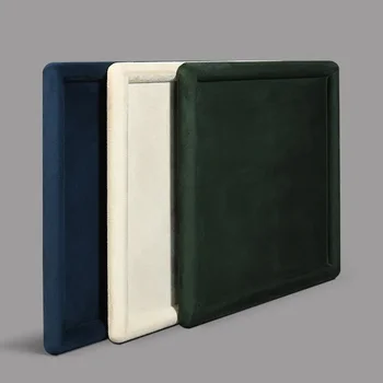 Kaşmir deri yuvarlak köşe takı teşhir tepsisi gözlük saat yüzük takı tepsisi pazen takı ekran sahne